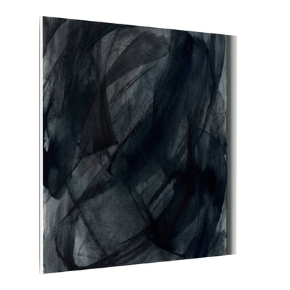 Deep Tones Dark Japandi Charcoal Canvas Art