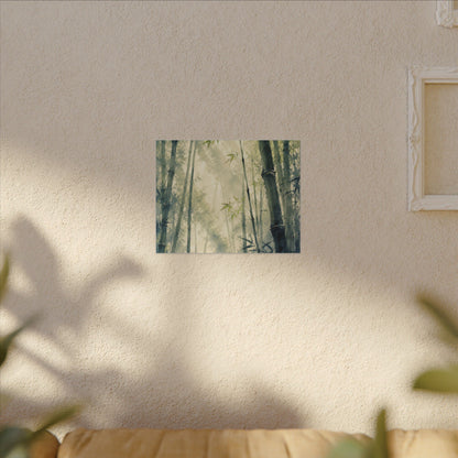 Bamboo Grove Spring Canvas Art | Zen Serene Design