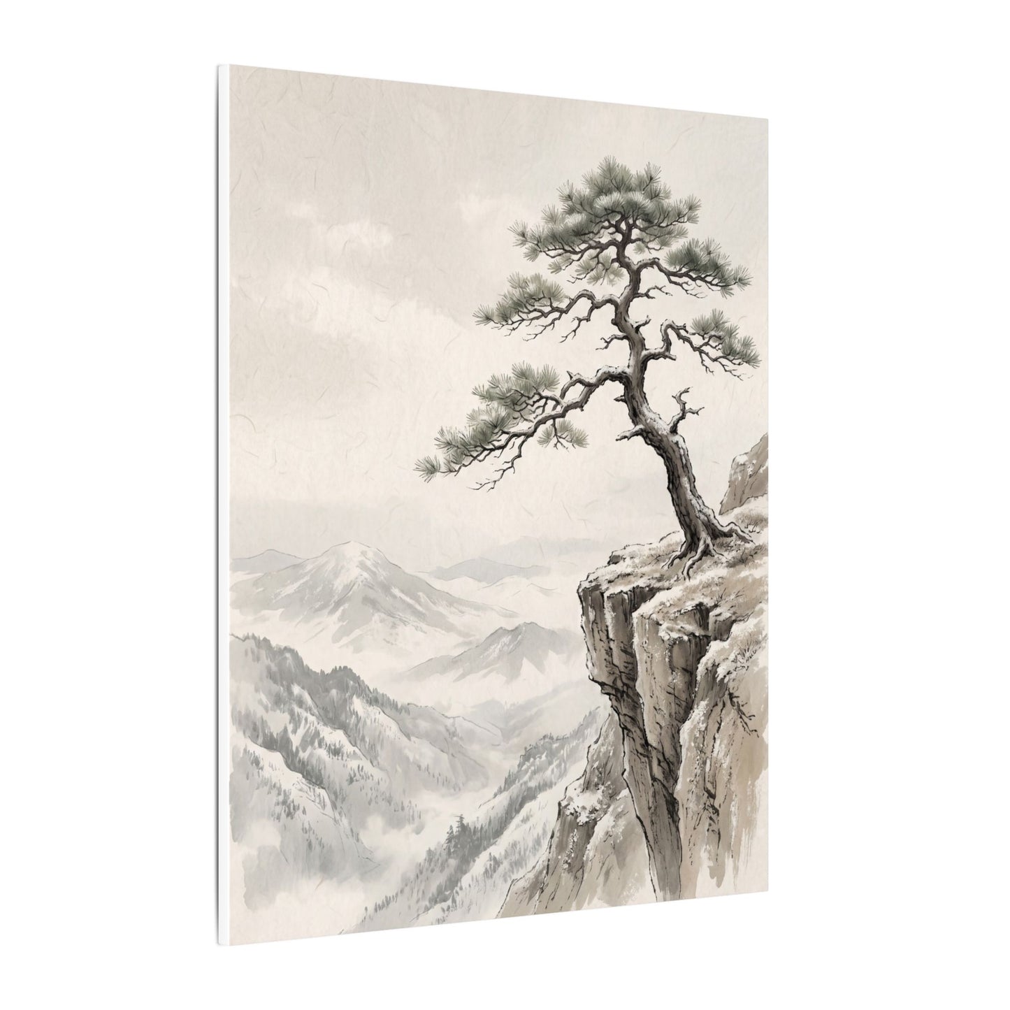 Seijaku Pine Tree Canvas Art - Japandi Japanese Pattern