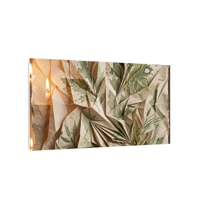 Japandi Paper Fold in Candlelight | Texture Canvas Art