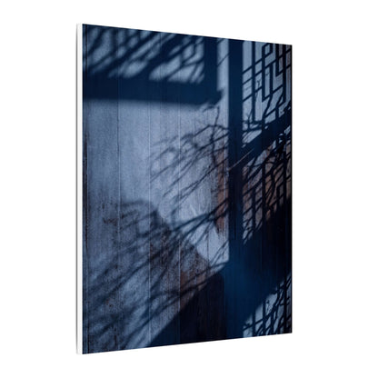 Shadow Play Moody Minimal Canvas Art | Moody Dark Japandi Art
