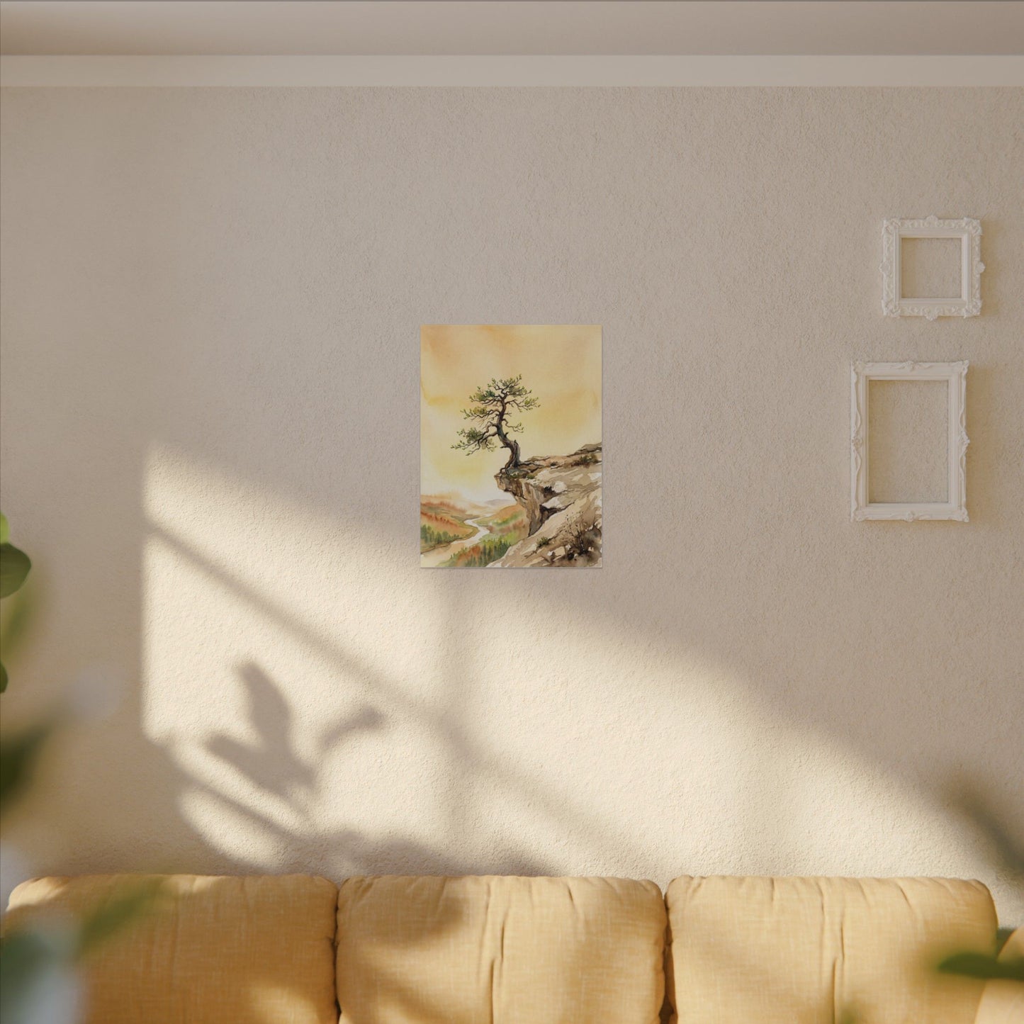Golden Hour Pine Tree Canvas Art - Japandi Fukinsei