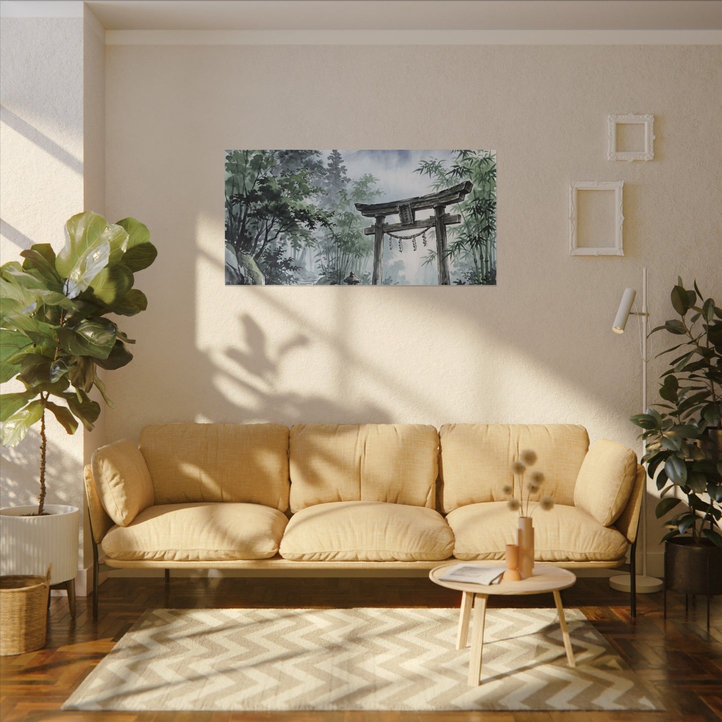 Moonlight Torii Gate Canvas Art - Zen Fukinsei