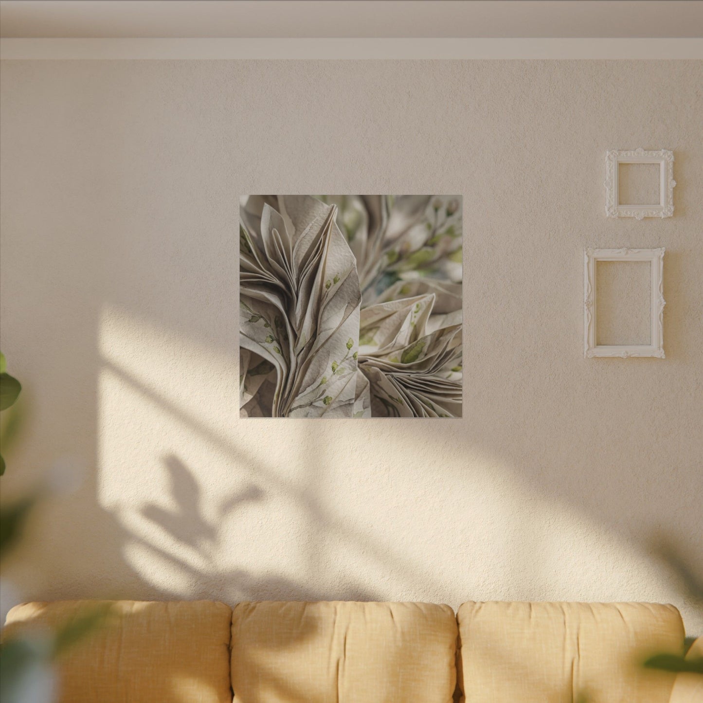 Fukinsei Paper Fold Canvas Art - Japandi Watercolor