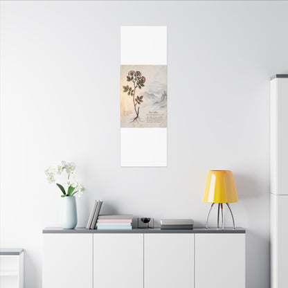 Winter Mountain Mist Herbarium Canvas Art | Earthy Decor