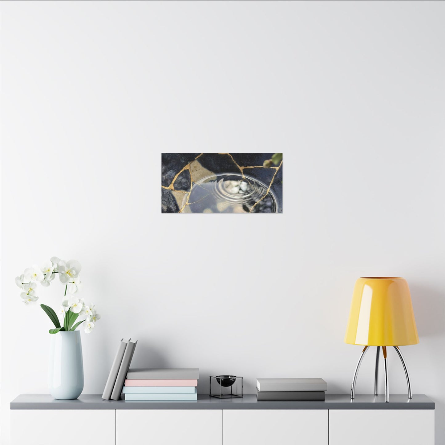 Water Ripple Spring Canvas Art | Kintsugi Beautiful Design