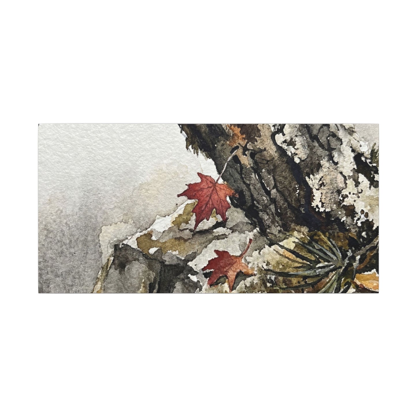 Pine Tree Autumn Canvas Art | Japandi Earthy Design