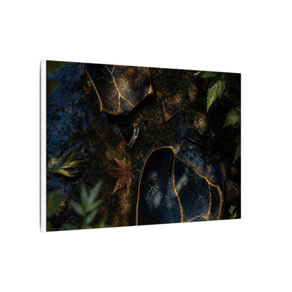 Dark Japandi Broken Pottery in Dappled | Shadow Zen Canvas Art