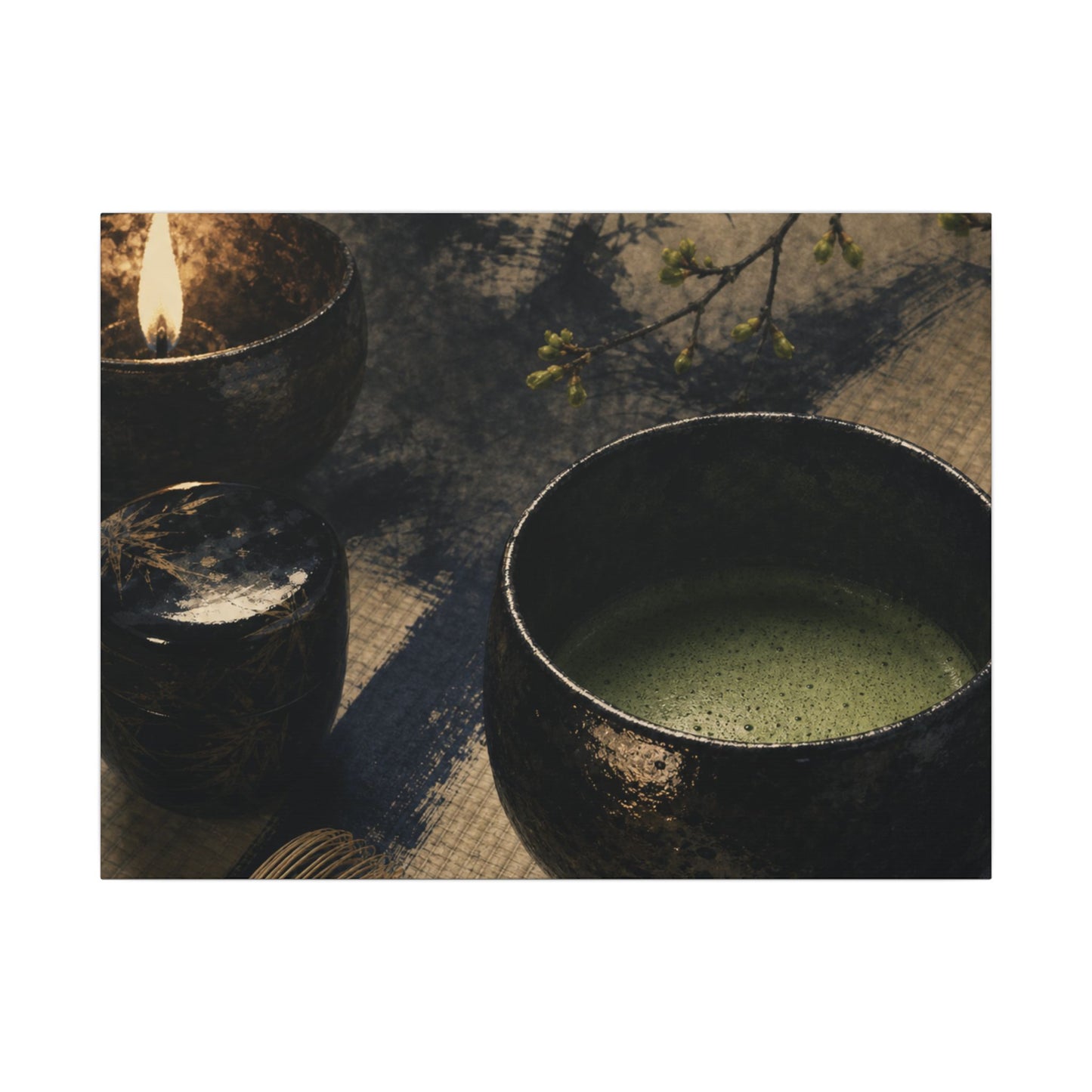 Ma Tea Ceremony Canvas Art - Zen Sumi E