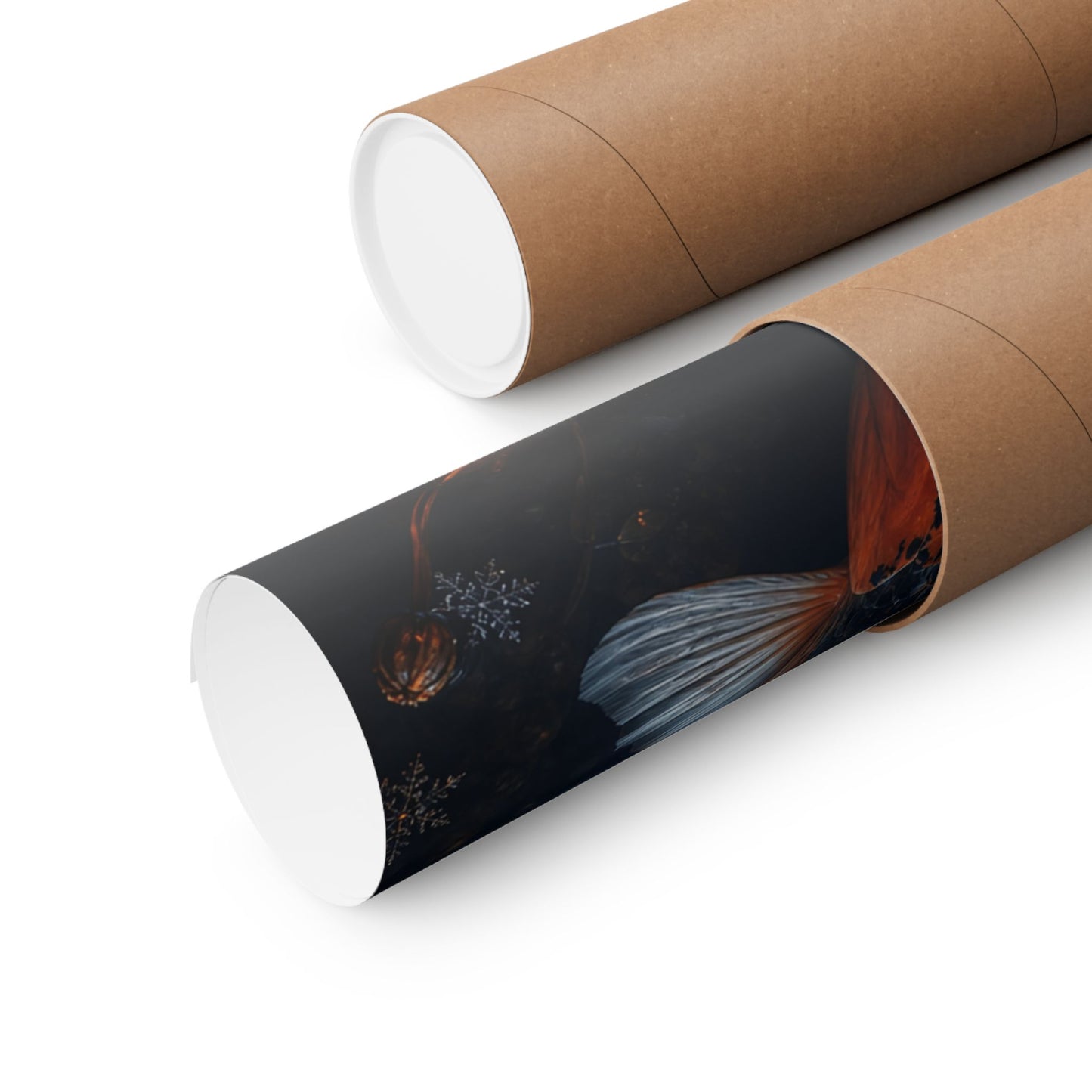 Candlelight Koi Pond Wall Art Print - Dark Japandi Datsuzoku