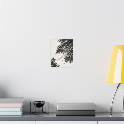 Serene Incense Smoke Canvas Art - Ukiyo E Inspired Zen