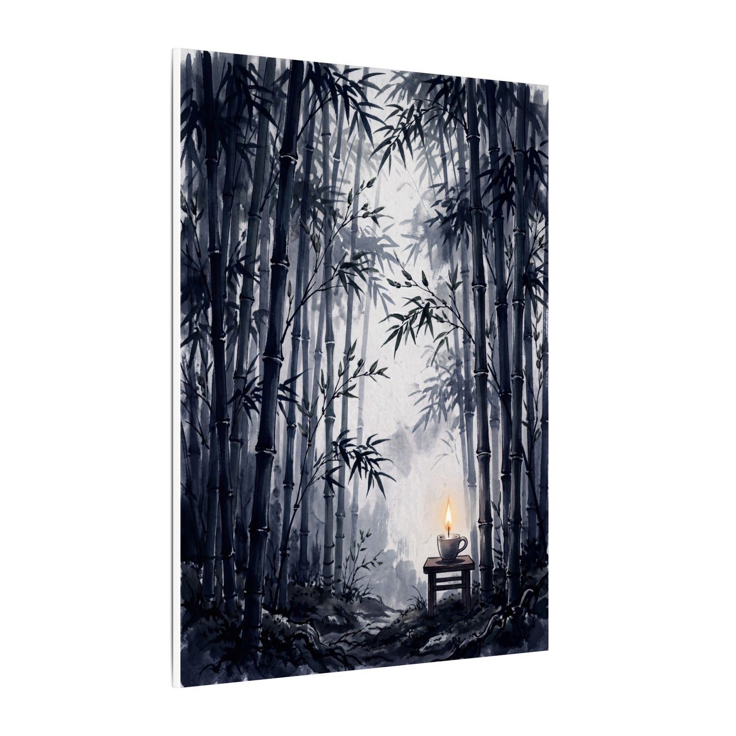 Tranquil Bamboo Grove Canvas Art - Sumi E Zen
