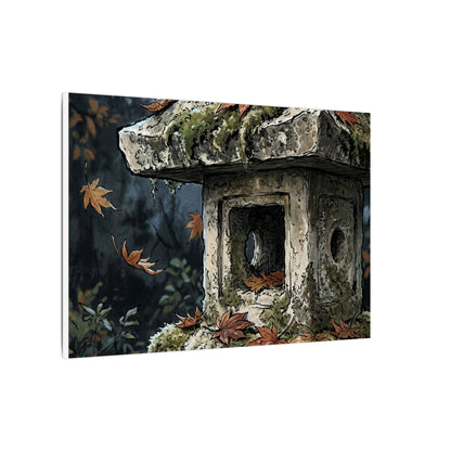 Shibui Stone Lantern Canvas Art - Japandi Minimal Line