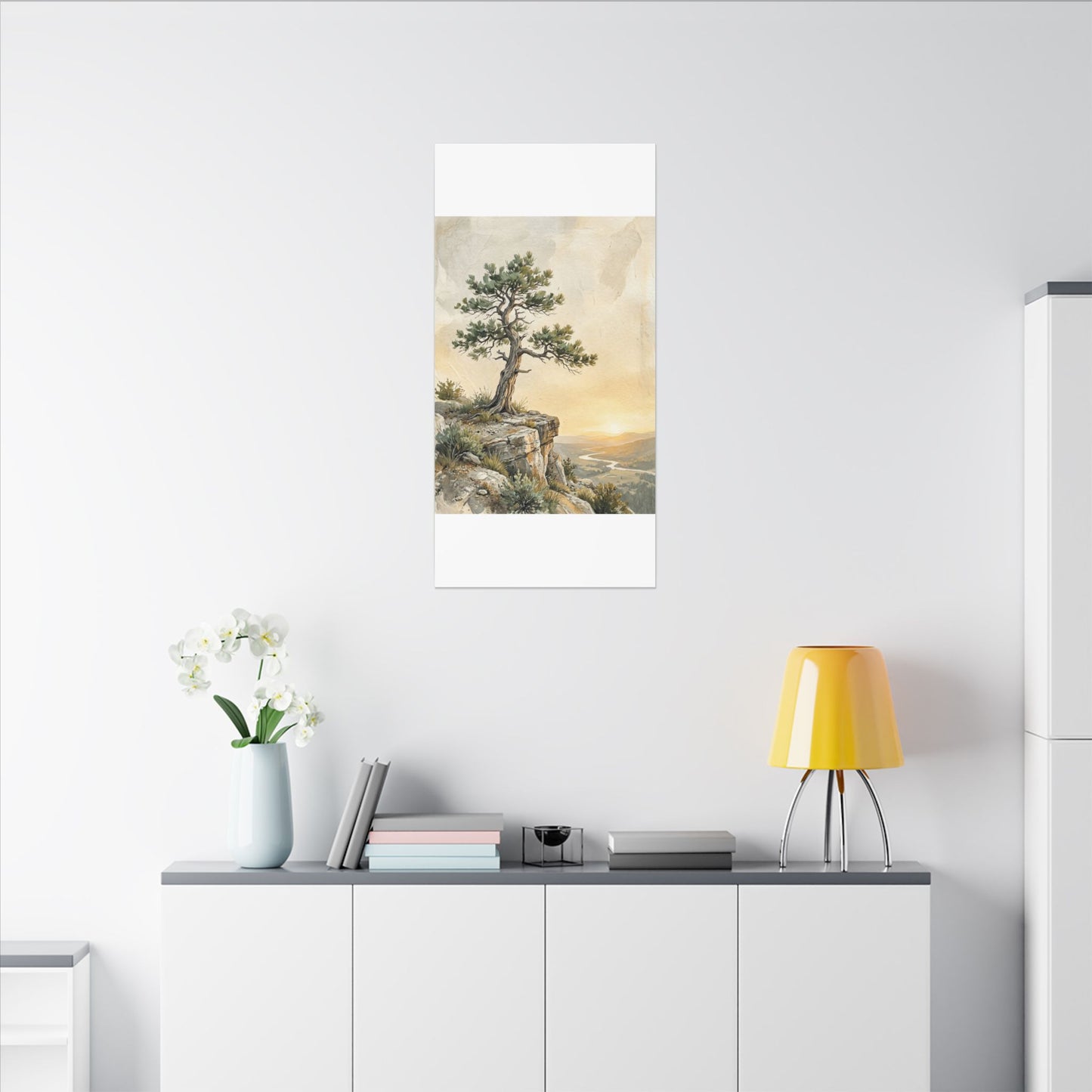 Pine Tree Canvas Art | Summer Japandi Texture Art