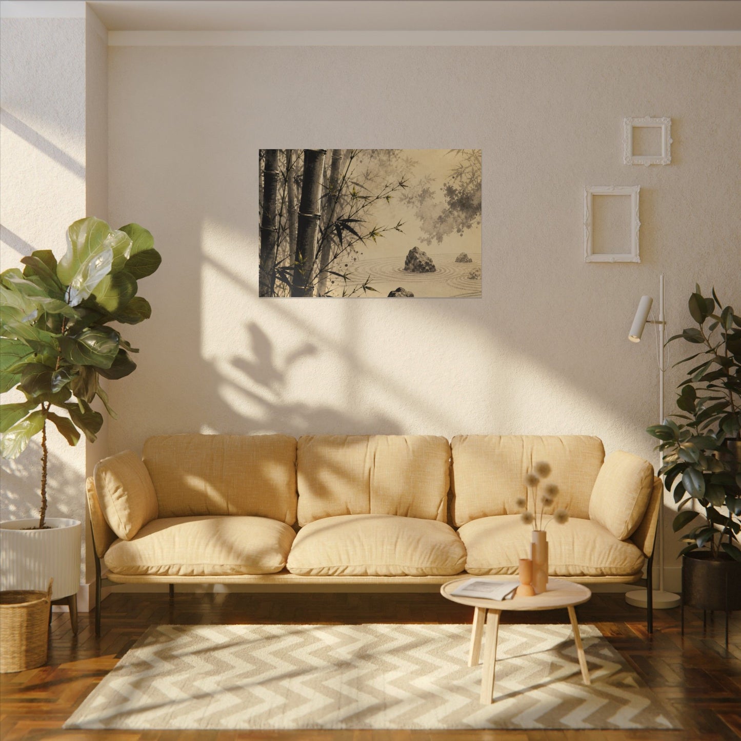Peaceful Bamboo Grove Canvas Art - Karesansui Zen