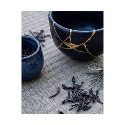Philosophical Tea Ceremony Wall Art Print - Gold Vein Kintsugi
