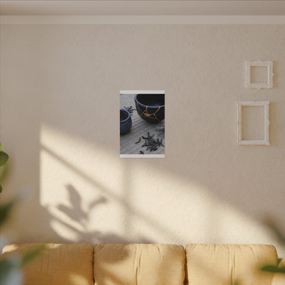 Kintsugi Tea Ceremony in Overcast | Gold Vein Canvas Art