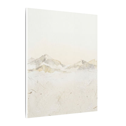 Mountain Mist Winter Canvas Art | Japandi Warm Design