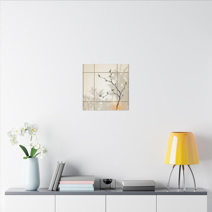 Shoji Screen Spring Canvas Art | Japandi Cozy Design