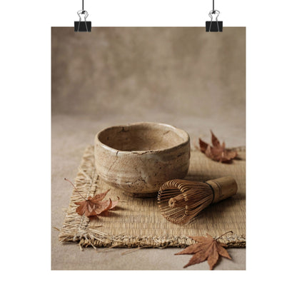 Tea Ceremony Autumn Wall Art Print | Japandi Warm Design Art Print