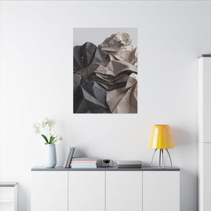 Neutral Paper Fold Canvas Art - Texture Japandi