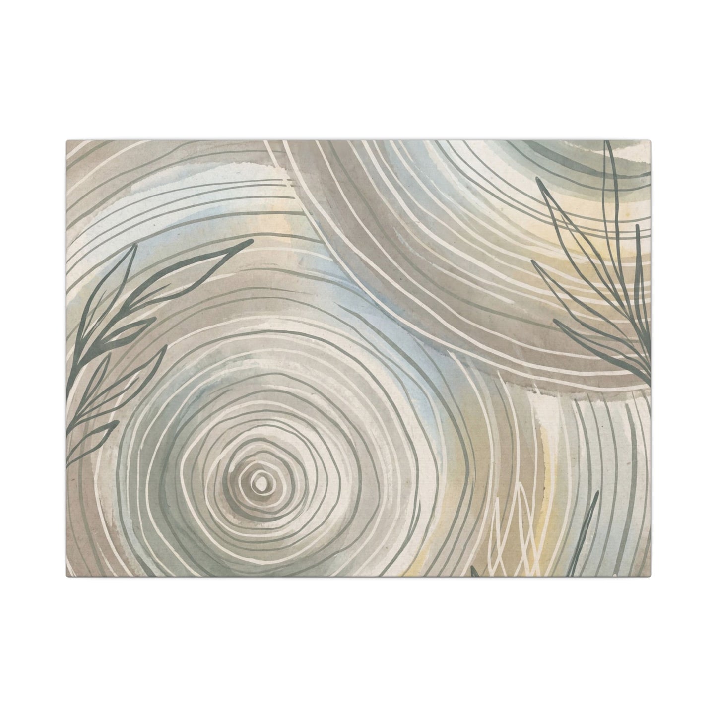 Kanso Water Ripple Canvas Art - Japandi Minimal Line Art Print