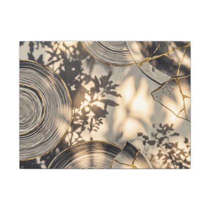 Healing Water Ripple Canvas Art - Gold Vein Kintsugi Art Print