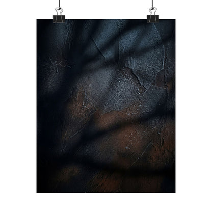 Shadow Play Wall Art Print | Winter Dark Japandi Moody Minimal Art Art Print