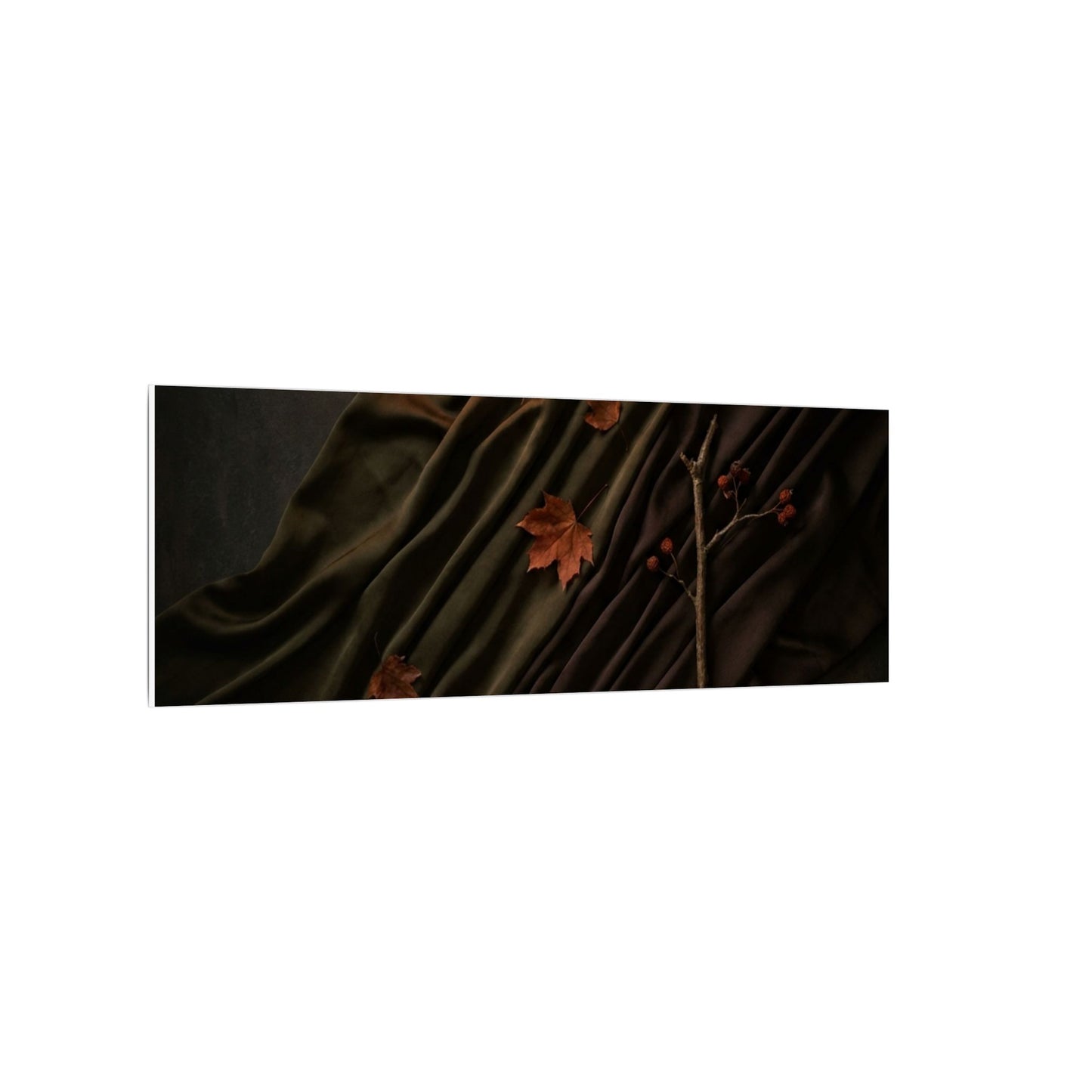 Autumn Silk Drape Moody Minimal Canvas Art | Moody Decor