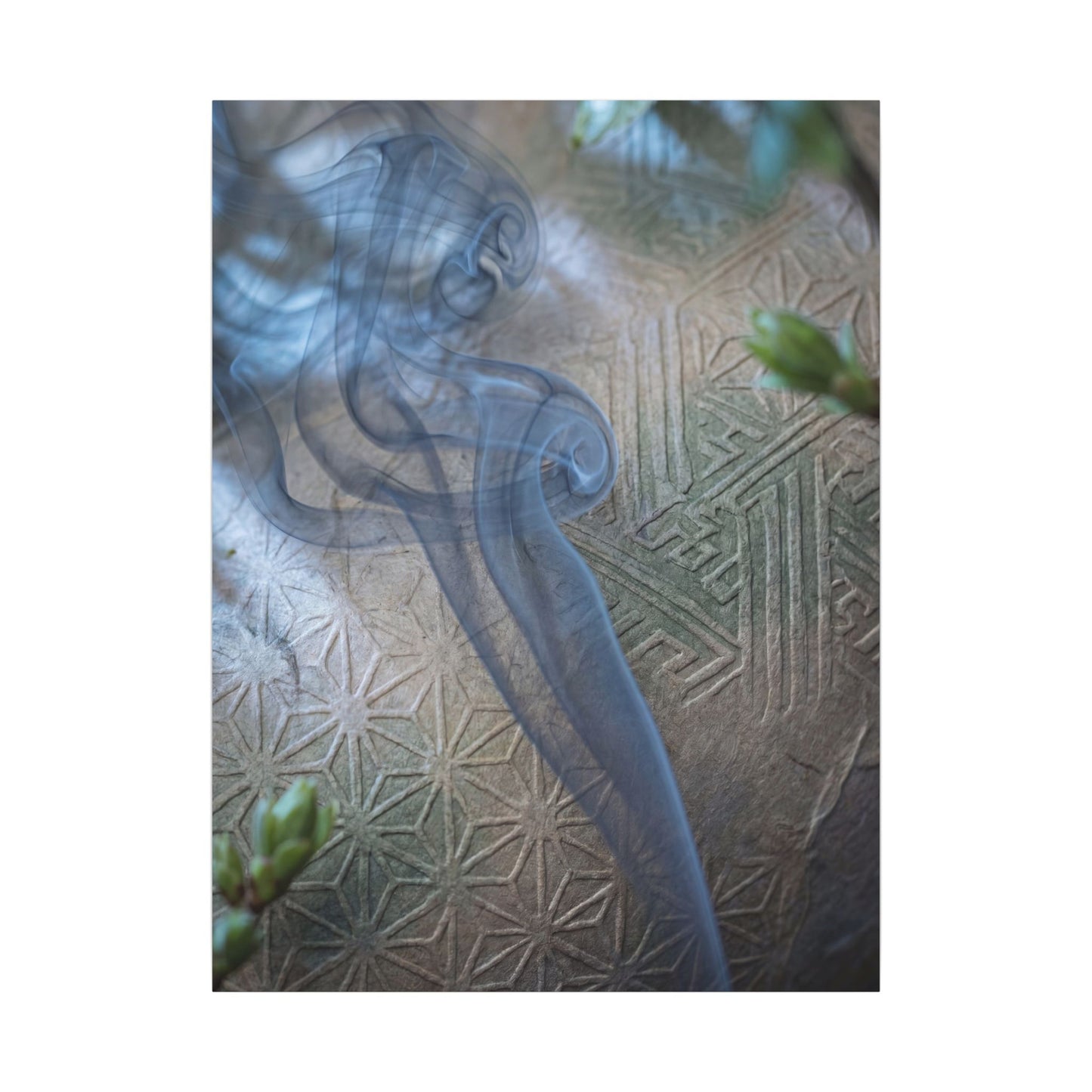 Spring Incense Smoke Japanese Pattern Canvas Art | Neutral Decor