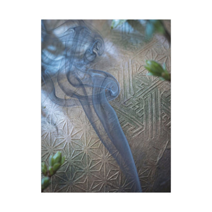Spring Incense Smoke Japanese Pattern Canvas Art | Neutral Decor