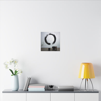 Tea Ceremony Enso Canvas Art | Peaceful Zen Art