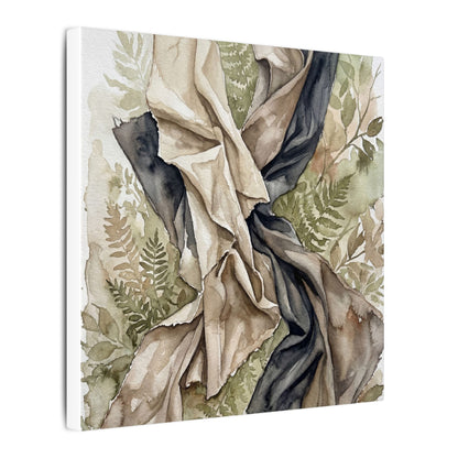 Silk Drape Summer Canvas Art | Japandi Cozy Design