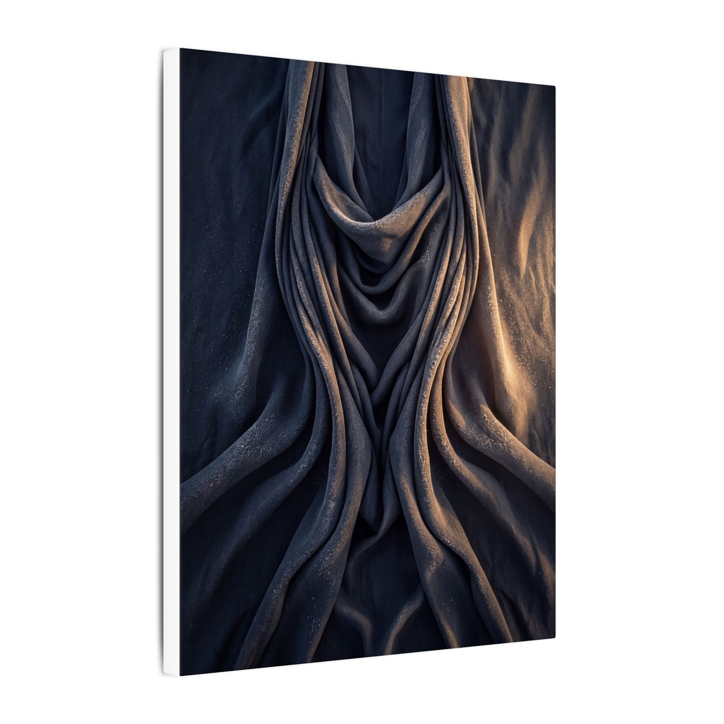 Moody Silk Drape Canvas Art - Shadow Zen Dark Japandi