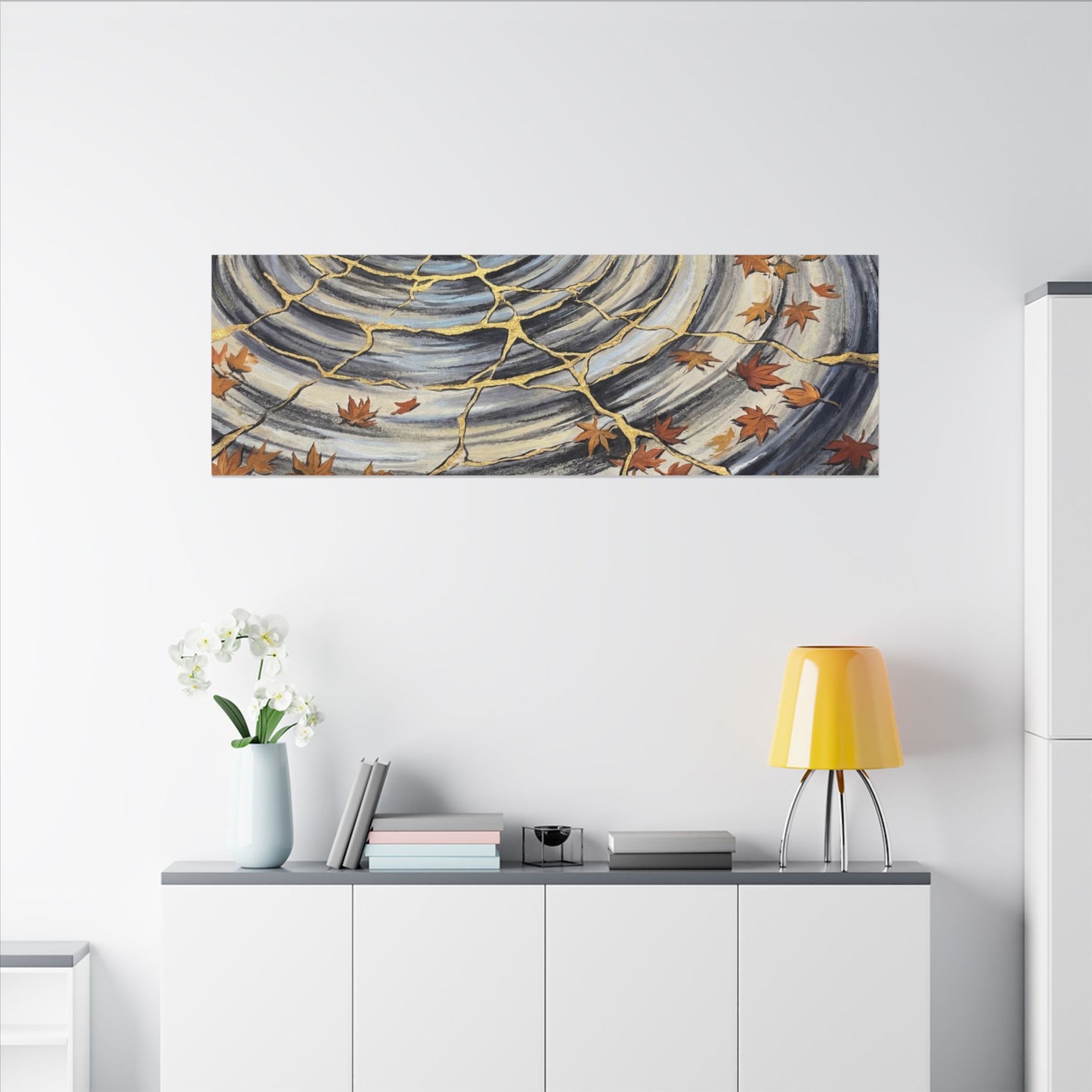 Moonlight Water Ripple Canvas Art - Kintsugi Fukinsei
