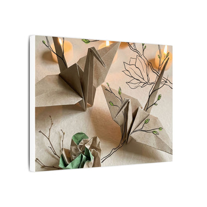 Paper Fold Spring Canvas Art | Japandi Earthy Design