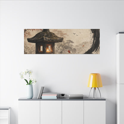 Ma Stone Lantern Canvas Art - Zen Enso