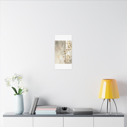 Warm Shoji Screen Canvas Art - Watercolor Japandi