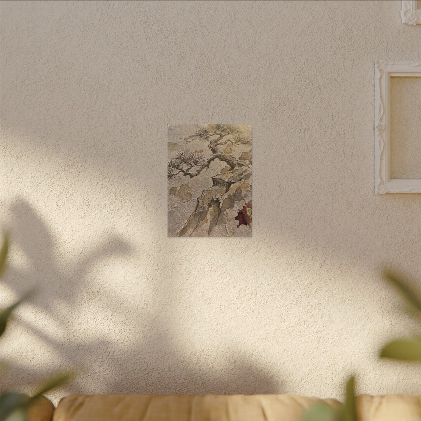 Pine Tree Canvas Art | Winter Japandi Japanese Pattern Art