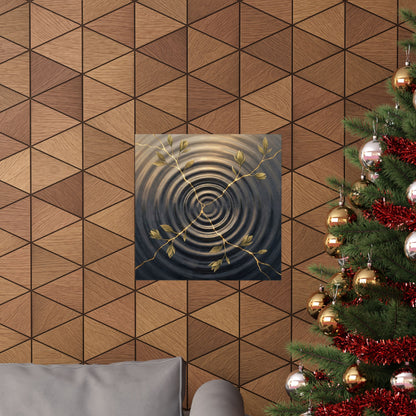 Kanso Water Ripple Wall Art Print - Kintsugi Gold Vein