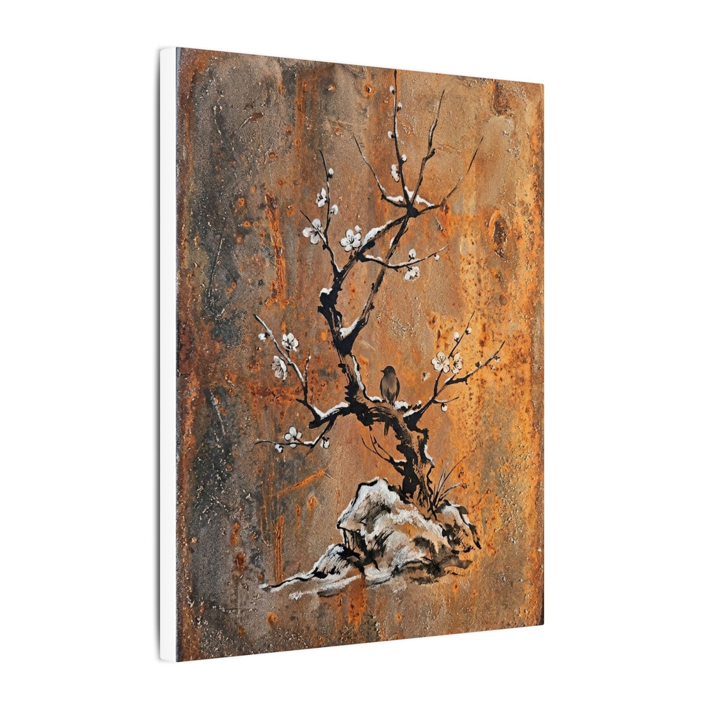Datsuzoku Rust Patina Canvas Art - Zen Sumi E