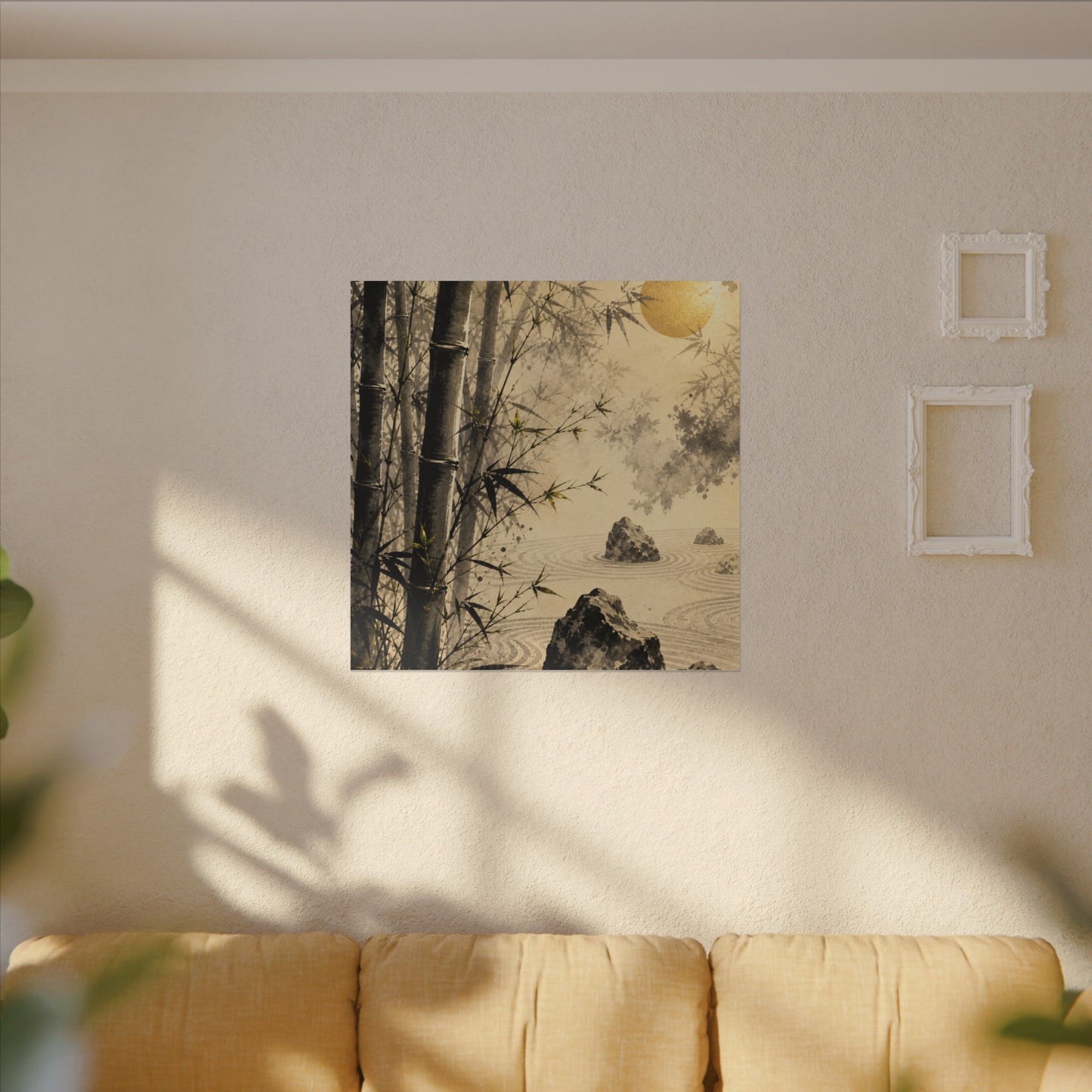 Peaceful Bamboo Grove Canvas Art - Karesansui Zen