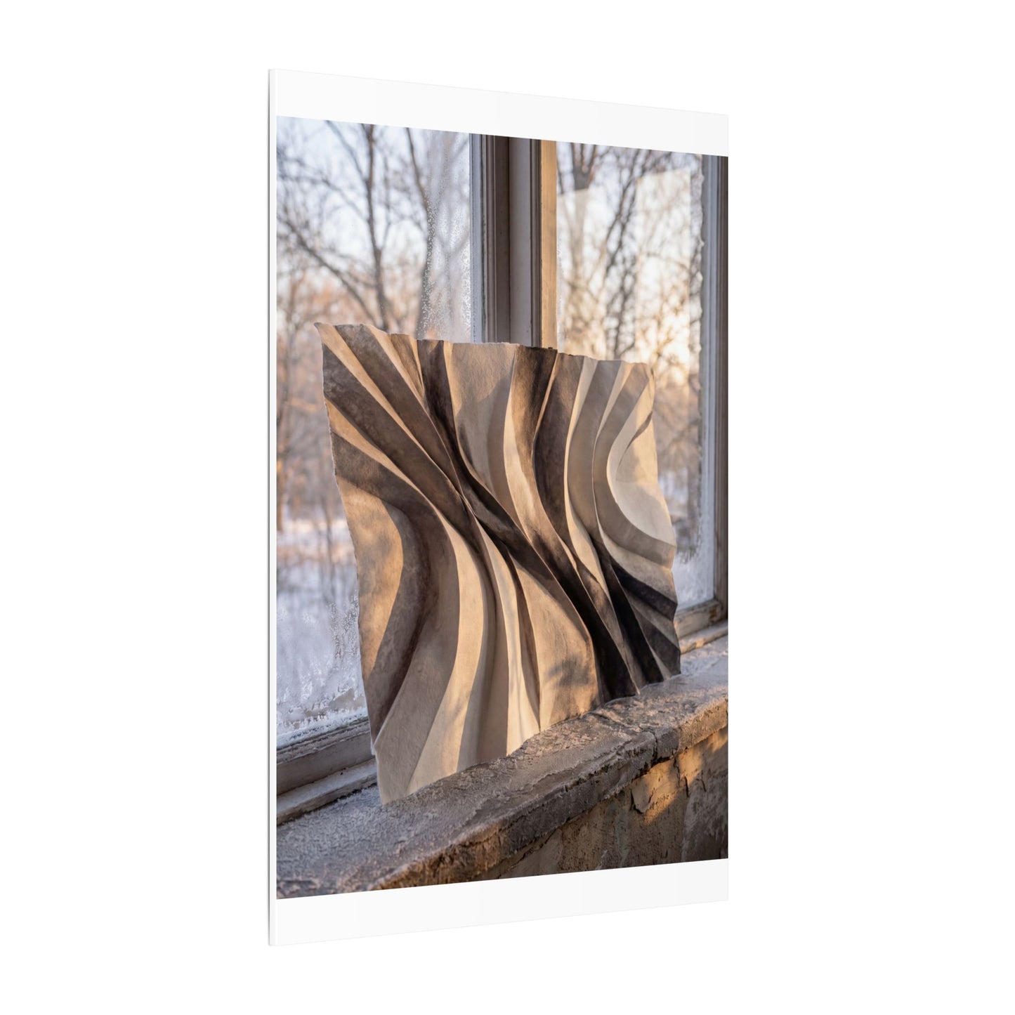 Mono No Aware Paper Fold Canvas Art - Japandi Minimal Line