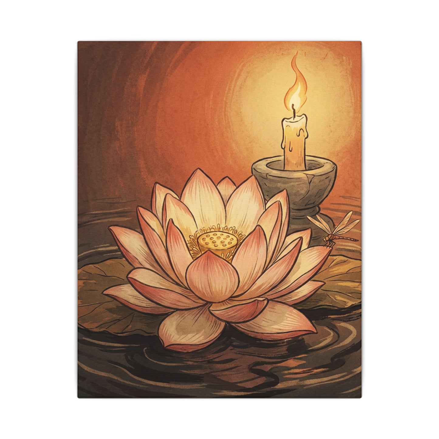 Fukinsei Dried Flowers Canvas Art - Japandi Texture