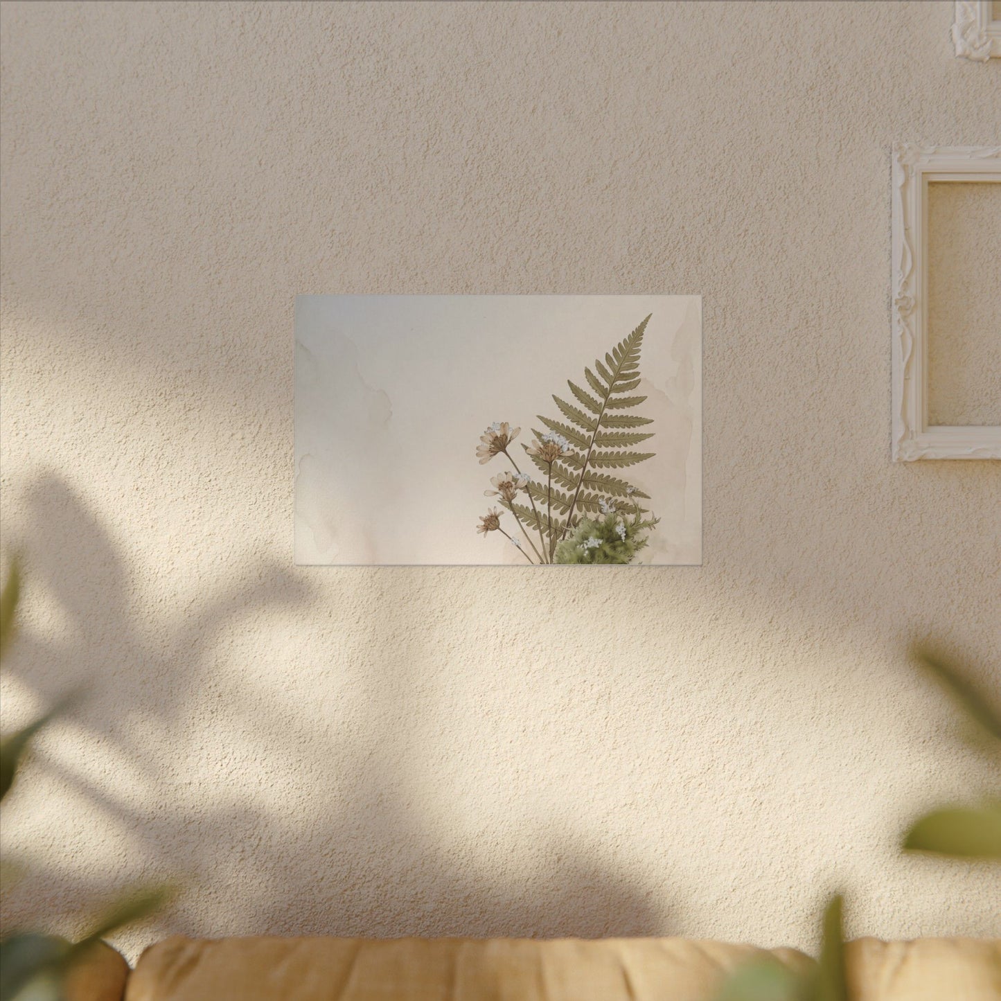 Winter Moss Close Up Herbarium Canvas Art | Enchanting Decor