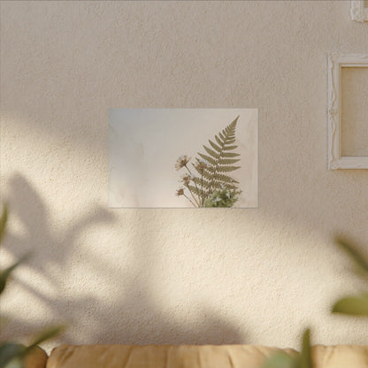 Winter Moss Close Up Herbarium Canvas Art | Enchanting Decor
