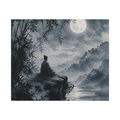 Ink Brushstroke Sumi E Canvas Art | Serene Zen Art