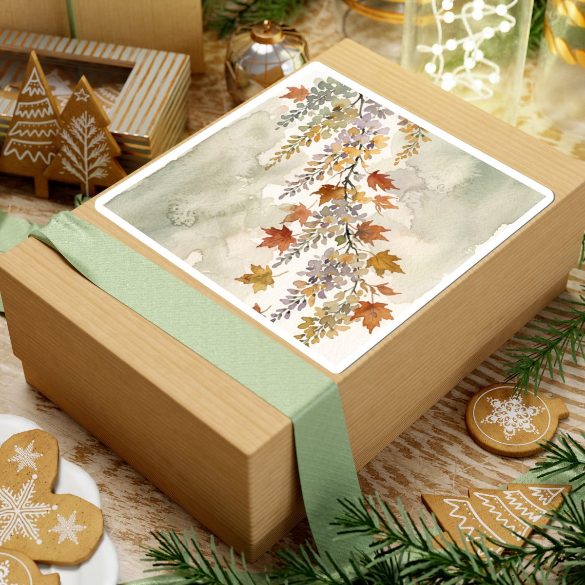 Cozy Wisteria Sticker - Watercolor Japandi