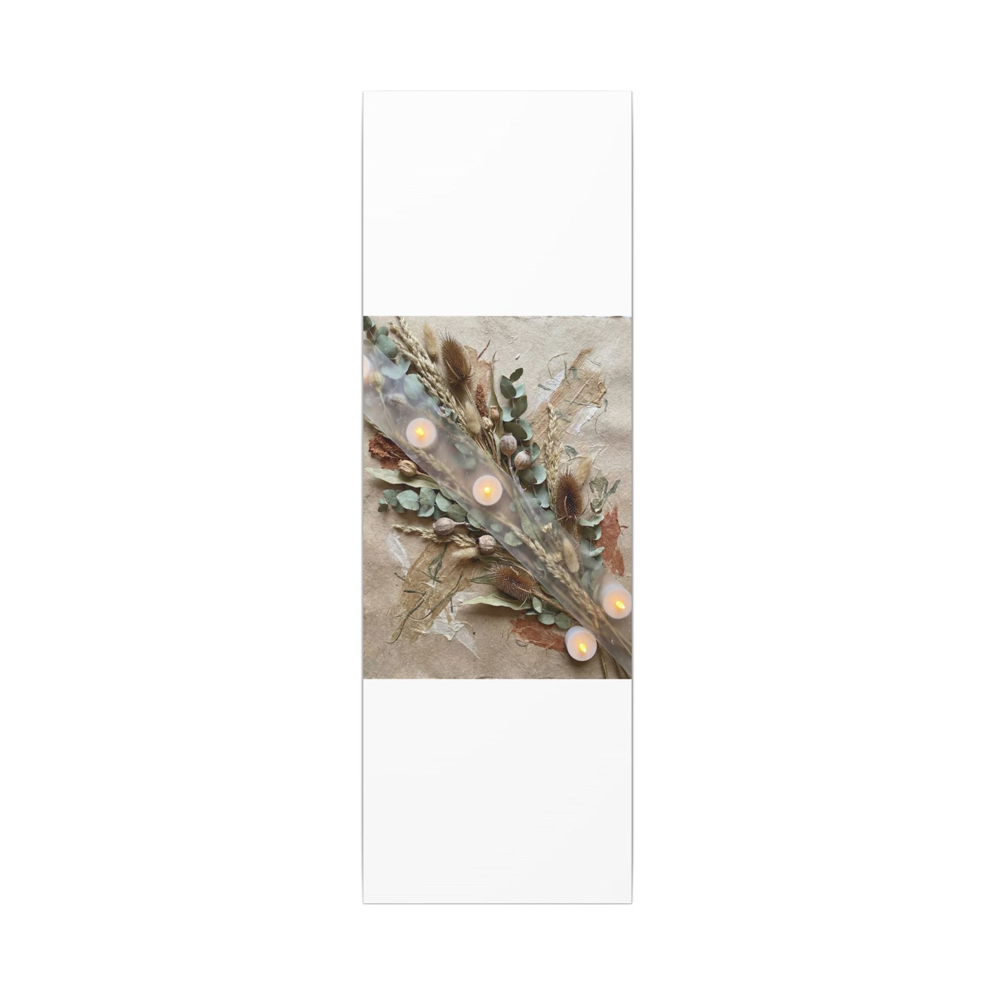 Candlelight Dried Flowers Canvas Art - Japandi Kanso