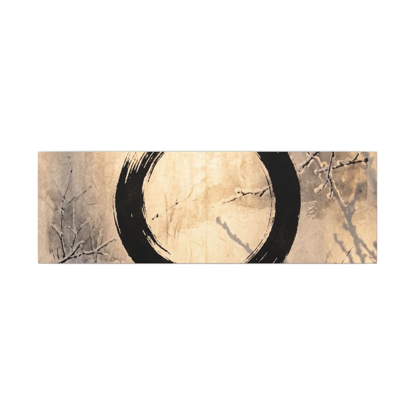 Shoji Screen Enso Canvas Art | Contemplative Zen Art